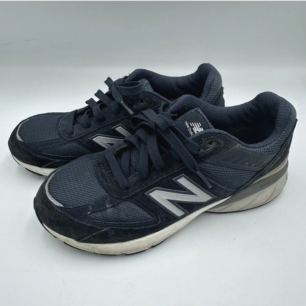 New Balance 990v5‎ Kids Youth Navy Suede Mesh Running Shoes Sneakers US5.5Y 2020